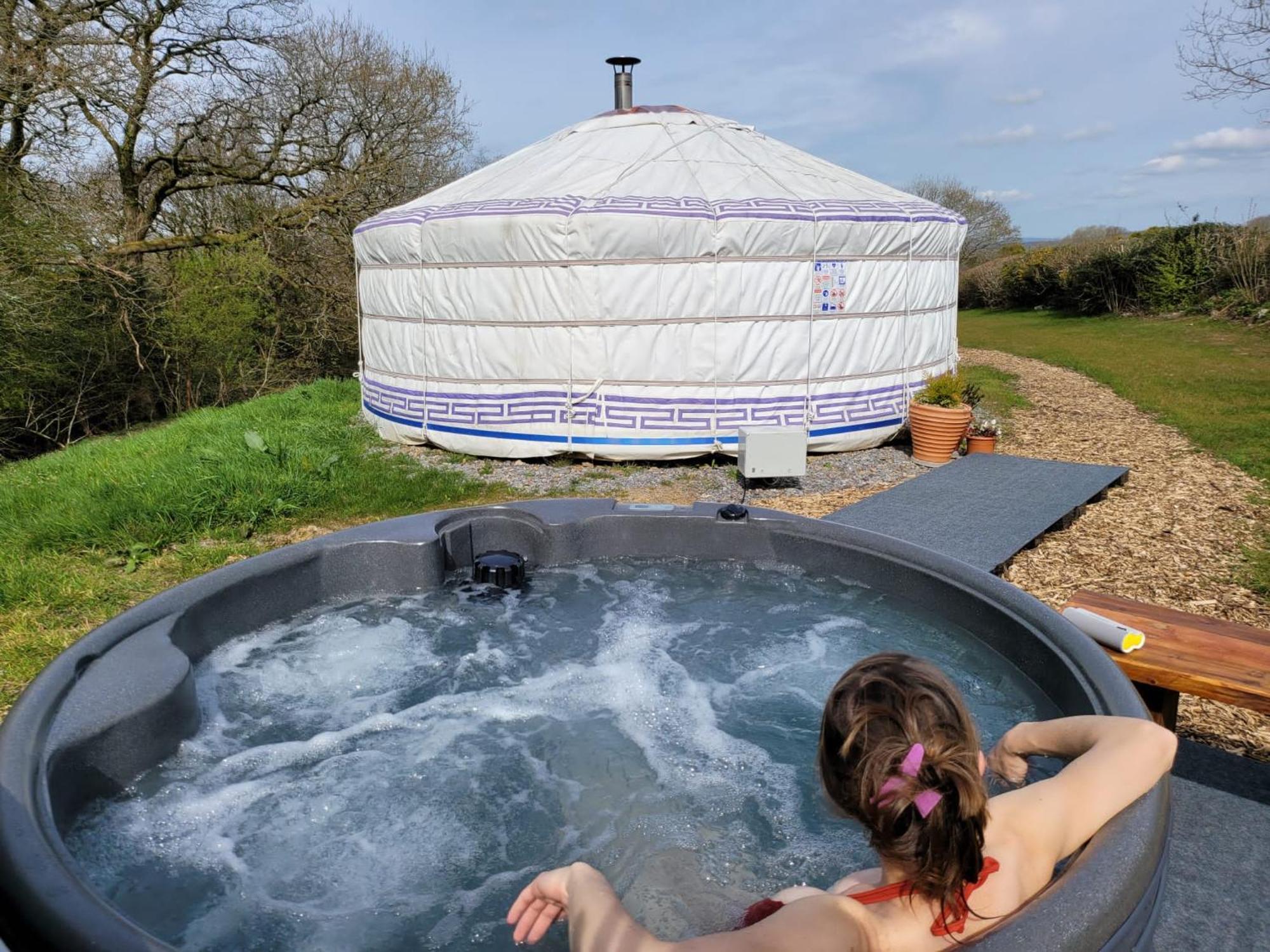 Gilfach Gower Farm Luxury Yurt With Hot Tub Hotel Ammanford Eksteriør billede